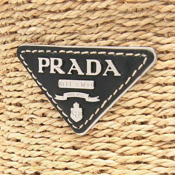 プラダ ラフィアxレザー バケットバッグ偽物1BE052VOOO2DJDF0I55